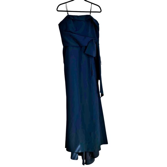 Betsy & Adam Women's Strapless Faux Wrap Evening Dress Navy Size 14 NWT - Picture 8 of 13